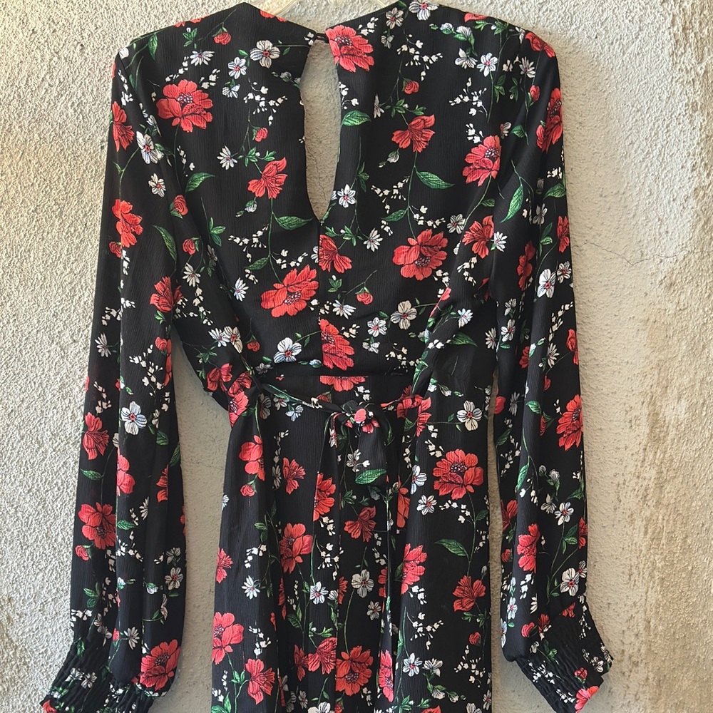 Floral Long Sleeve “wrap,” Dress- LUSH
